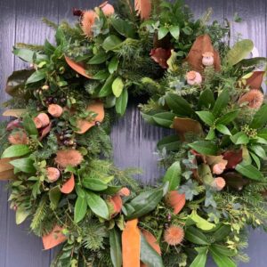 christmas wreath workshop at Buckingham Flower Farm